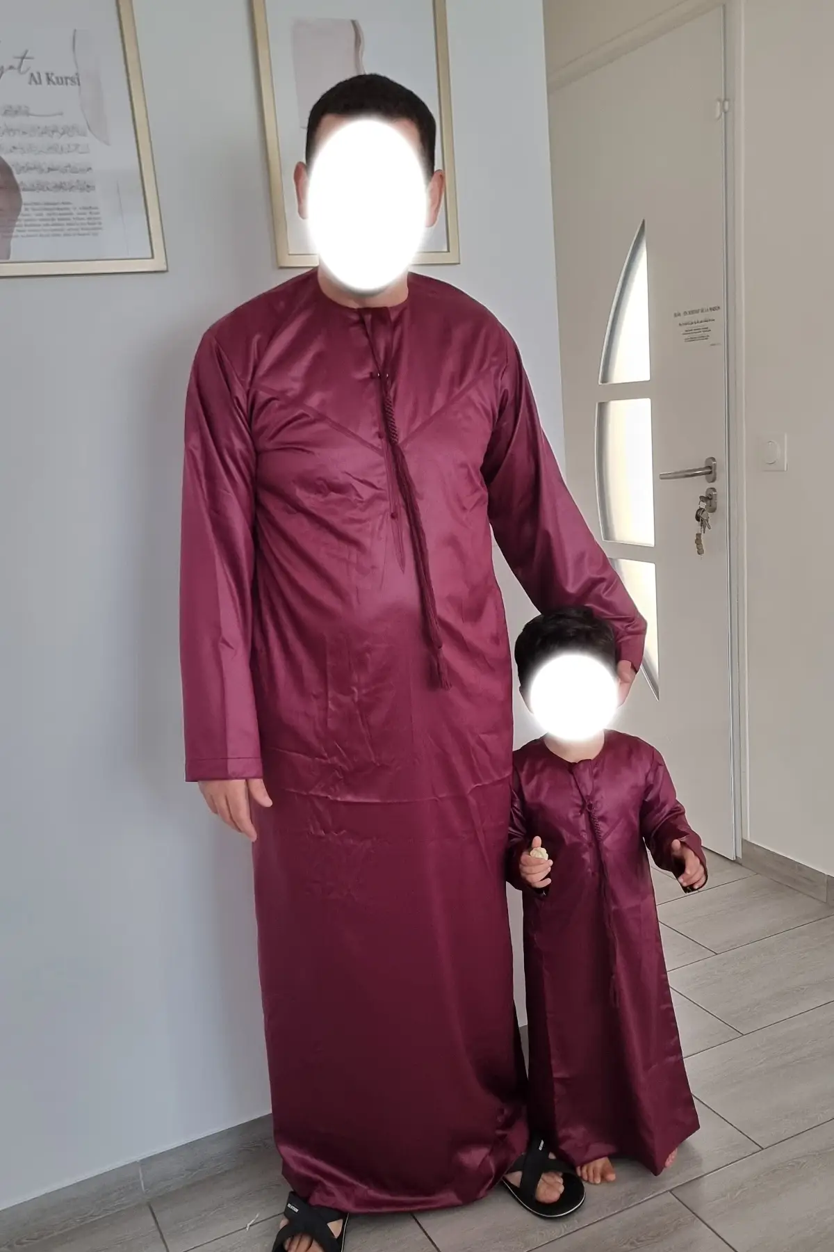 Pack Père Fils Qamis Émirati Satiné